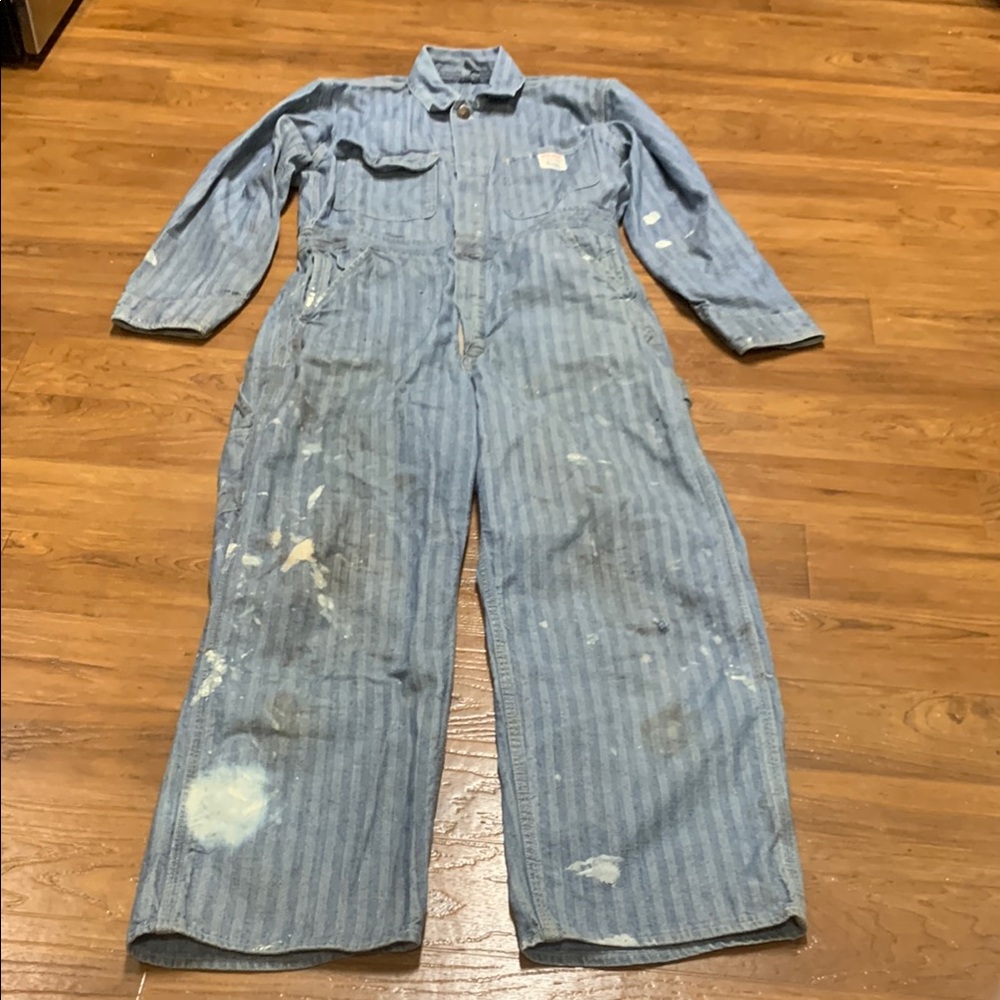 Vintage Big Mac Denim Coveralls 36S Jumpsuit Penneys
